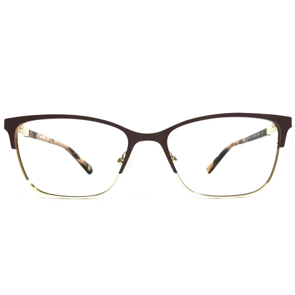 Nine West Eyeglasses Frames NW1089 210 Brown Gold Cat Eye Full Rim 52-16-135